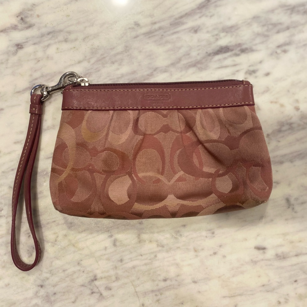 Beautiful Coach Monogram Wristlet